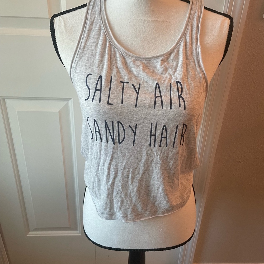 aerie Light Heather Gray Logo Tank
